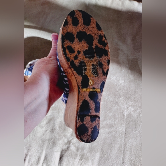 Bettie Page Wedges, 5, Navy - Picture 5 of 9